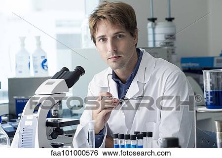 "Scientist in laboratory, portrait" View Large Photo Image Stock Photograph - "Scientist in laboratory, portrait". Fotosearch