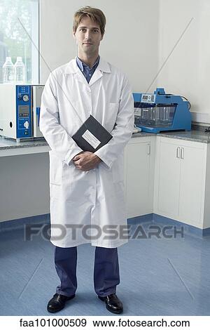 "Scientist standing in lab, portrait" View Large Photo Image Stock Photo - "Scientist standing in lab, portrait". Fotosearch