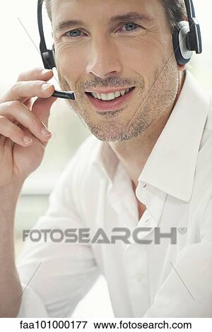 Telemarketer View Large Photo Image Stock Photo - Telemarketer. Fotosearch