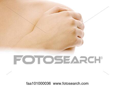 "Woman with hand on bare shoulder, close-up" View Large Photo Image Stock Photograph - "Woman with hand on bare shoulder, close-up". Fotosearch