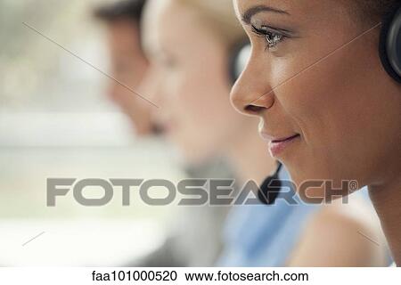 Working in call center View Large Photo Image Stock Image - Working in call center. Fotosearch
