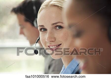 Working in call center View Large Photo Image Stock Photograph - Working in call center. Fotosearch