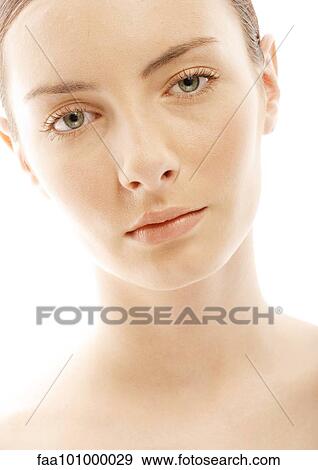"Young woman's face, portrait" View Large Photo Image Stock Photo - "Young woman's face, portrait". Fotosearch