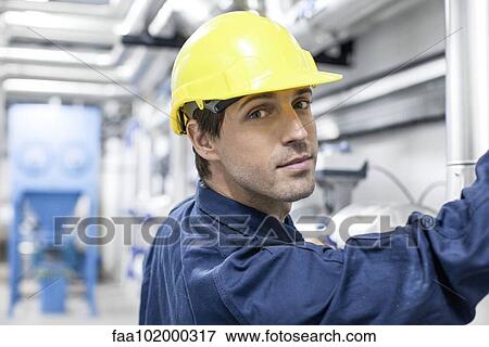 "Blue-collar worker, portrait" View Large Photo Image Stock Photo - "Blue-collar worker, portrait". Fotosearch