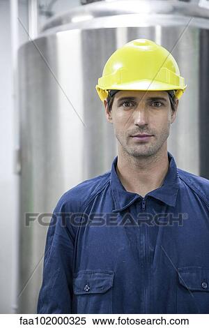 "Blue-collar worker, portrait" View Large Photo Image Stock Photography - "Blue-collar worker, portrait". Fotosearch