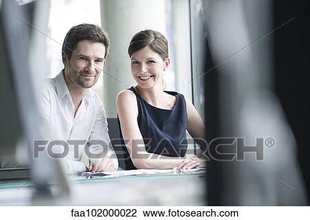 "Business partners, portrait" View Large Photo Image Stock Image - "Business partners, portrait". Fotosearch
