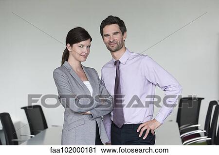 "Business partners, portrait" View Large Photo Image Stock Image - "Business partners, portrait". Fotosearch