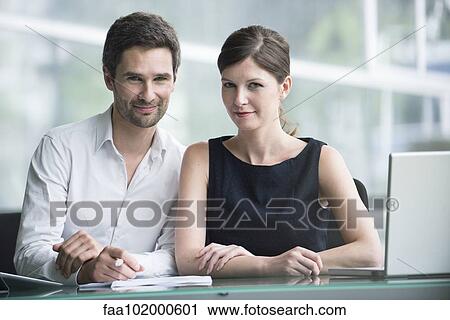 Stock Image - "Business partners, portrait". Fotosearch