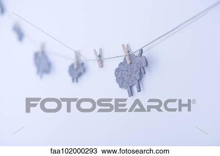 Decorative garland hanging in nursery View Large Photo Image Stock Image - Decorative garland hanging in nursery. Fotosearch
