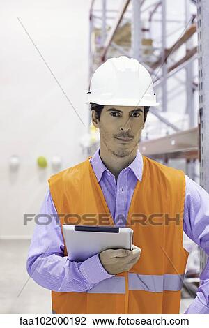 "Industrial plant engineer, portrait" View Large Photo Image Stock Image - "Industrial plant engineer, portrait". Fotosearch