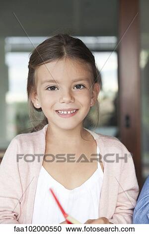"Little girl smiling, portrait" View Large Photo Image Stock Image - "Little girl smiling, portrait". Fotosearch