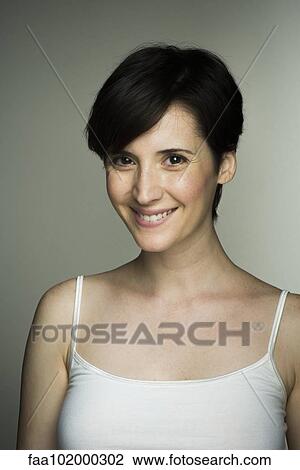 "Mid-adult woman, portrait" View Large Photo Image Stock Image - "Mid-adult woman, portrait". Fotosearch