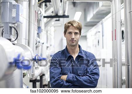 "Skilled worker in industrial plant, portrait" View Large Photo Image Stock Photography - "Skilled worker in industrial plant, portrait". Fotosearch