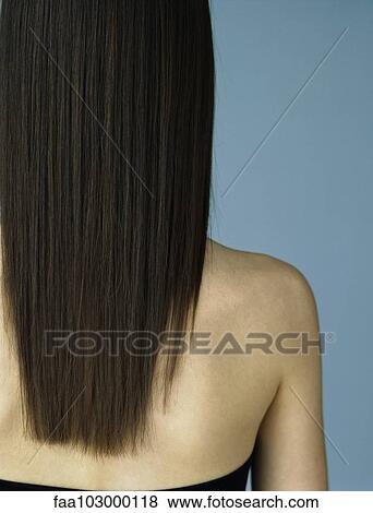 "Brunette with long hair, rear view" View Large Photo Image Stock Photo - "Brunette with long hair, rear view". Fotosearch