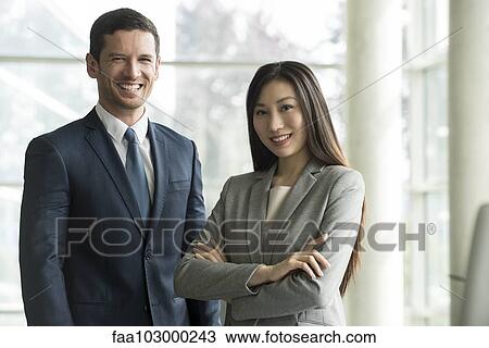 "Business partners, portrait" View Large Photo Image Stock Image - "Business partners, portrait". Fotosearch