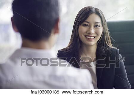 Business woman at job interview View Large Photo Image Stock Photography - Business woman at job interview. Fotosearch