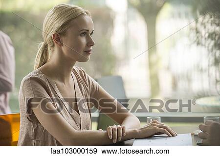 Woman having coffee with friend View Large Photo Image Stock Photo - Woman having coffee with friend. Fotosearch