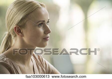 Stock Image - "Woman, portrait". Fotosearch