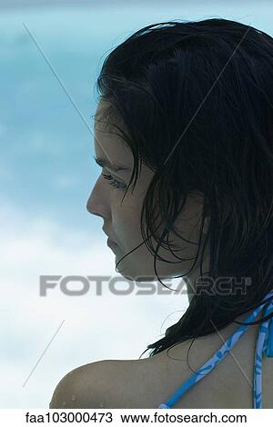 "Woman wearing bathing suit, over the shoulder view" View Large Photo Image Stock Image - "Woman wearing bathing suit, over the shoulder view". Fotosearch