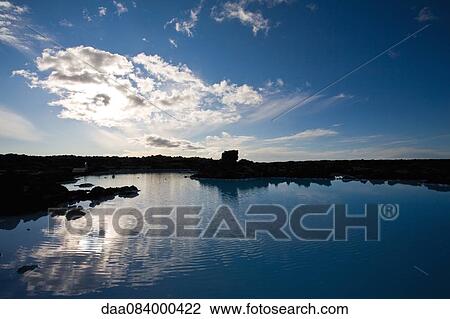 Stock Image - Blue Lagoon geothermal spa, Reykjanes Peninsula, Iceland. Fotosearch