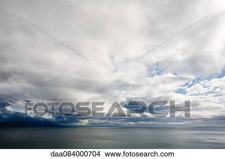 Picture - Dramatic sky over ocean. Fotosearch