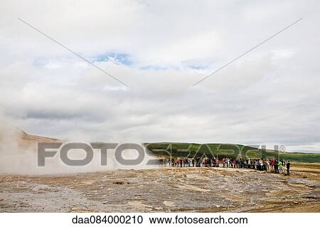 Geysir, Iceland View Large Photo Image Stock Image - Geysir, Iceland. Fotosearch
