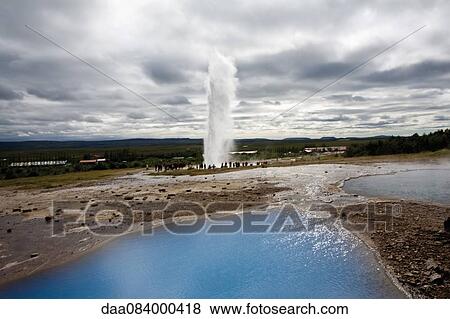 Stock Photo - Geysir, Iceland. Fotosearch