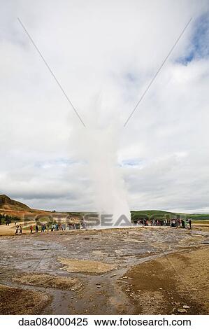 Geysir, Iceland View Large Photo Image Stock Photography - Geysir, Iceland. Fotosearch
