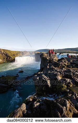 Godafoss waterfall, Iceland View Large Photo Image Stock Image - Godafoss waterfall, Iceland. Fotosearch