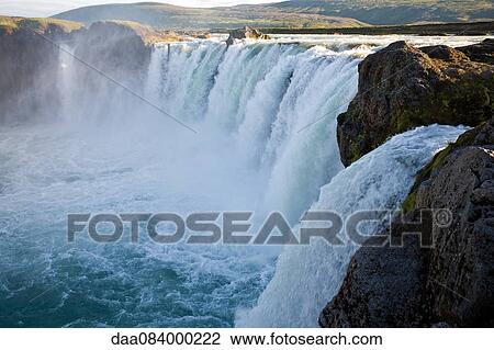 Godafoss waterfall, Iceland View Large Photo Image Stock Image - Godafoss waterfall, Iceland. Fotosearch