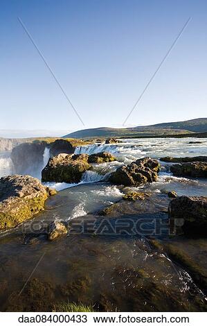 Godafoss waterfall, Iceland View Large Photo Image Stock Image - Godafoss waterfall, Iceland. Fotosearch