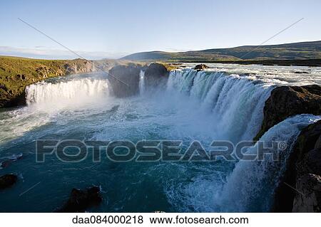 Godafoss waterfall, Iceland View Large Photo Image Stock Photo - Godafoss waterfall, Iceland. Fotosearch