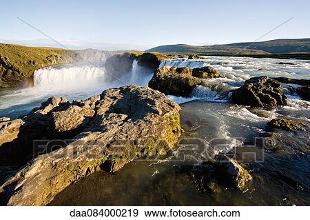 Godafoss waterfall, Iceland View Large Photo Image Stock Photo - Godafoss waterfall, Iceland. Fotosearch