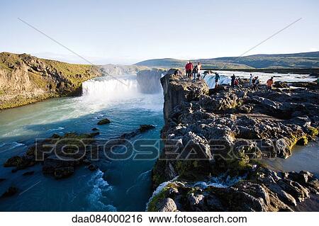 Stock Photograph - Godafoss waterfall, Iceland. Fotosearch