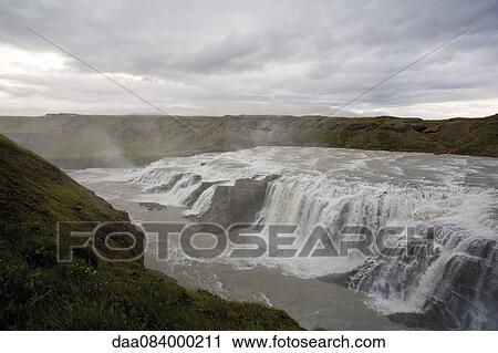 Gullfoss waterfall, Iceland View Large Photo Image Stock Image - Gullfoss waterfall, Iceland. Fotosearch