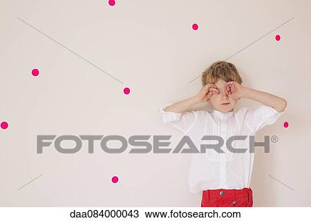 Little boy covering eyes with his hands, portrait View Large Photo Image Stock Image - Little boy covering eyes with his hands, portrait. Fotosearch