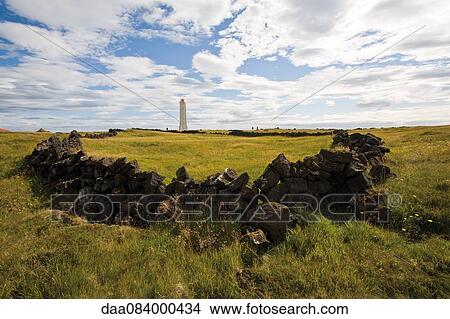 Picture - Malarrif Lighthouse, Malarrif, Iceland. Fotosearch