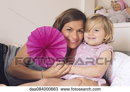 Stock Image - Mother and daughter, portrait. Fotosearch