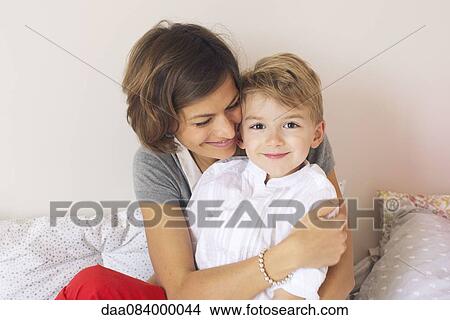 Mother and son, portrait View Large Photo Image Picture - Mother and son, portrait. Fotosearch