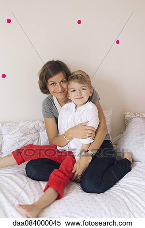 Mother and son, portrait View Large Photo Image Stock Photography - Mother and son, portrait. Fotosearch