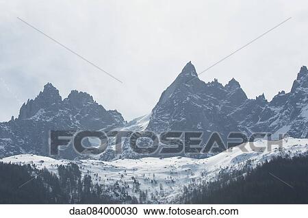 Stock Image - Wintery mountain landscape. Fotosearch