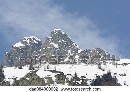 Stock Image - Wintery mountain landscape. Fotosearch
