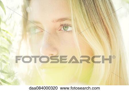 Woman daydreaming, portrait View Large Photo Image Stock Image - Woman daydreaming, portrait. Fotosearch