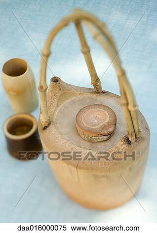 Stock Photography - Bamboo tea set. Fotosearch