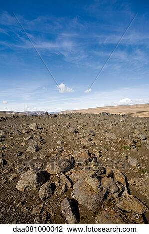 Barren landscape, Sprengisandur region, Iceland View Large Photo Image Stock Image - Barren landscape, Sprengisandur region, Iceland. Fotosearch