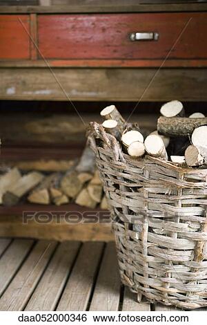 Basket of kindling View Large Photo Image Stock Photograph - Basket of kindling. Fotosearch