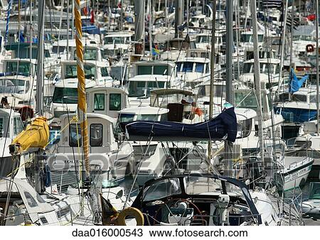 Boats in marina, full frame View Large Photo Image Stock Image - Boats in marina, full frame. Fotosearch