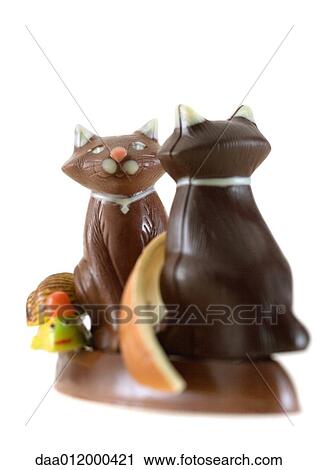 Stock Image - Chocolate cats and snail. Fotosearch
