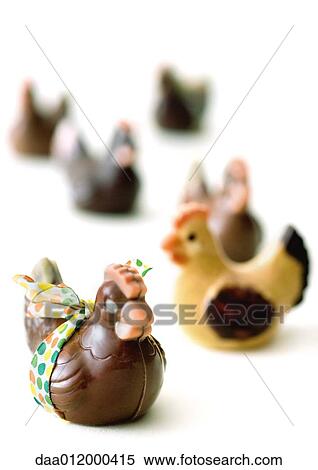 Chocolate chickens View Large Photo Image Stock Photography - Chocolate chickens. Fotosearch