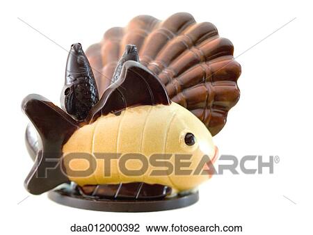 Stock Image - Chocolate fish and seashell. Fotosearch
